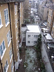 snowy cityscape